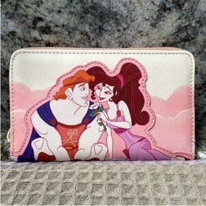 NWT Loungefly Disney Hercules 25th Anniversary Meg and Herc Zip Around Wallet